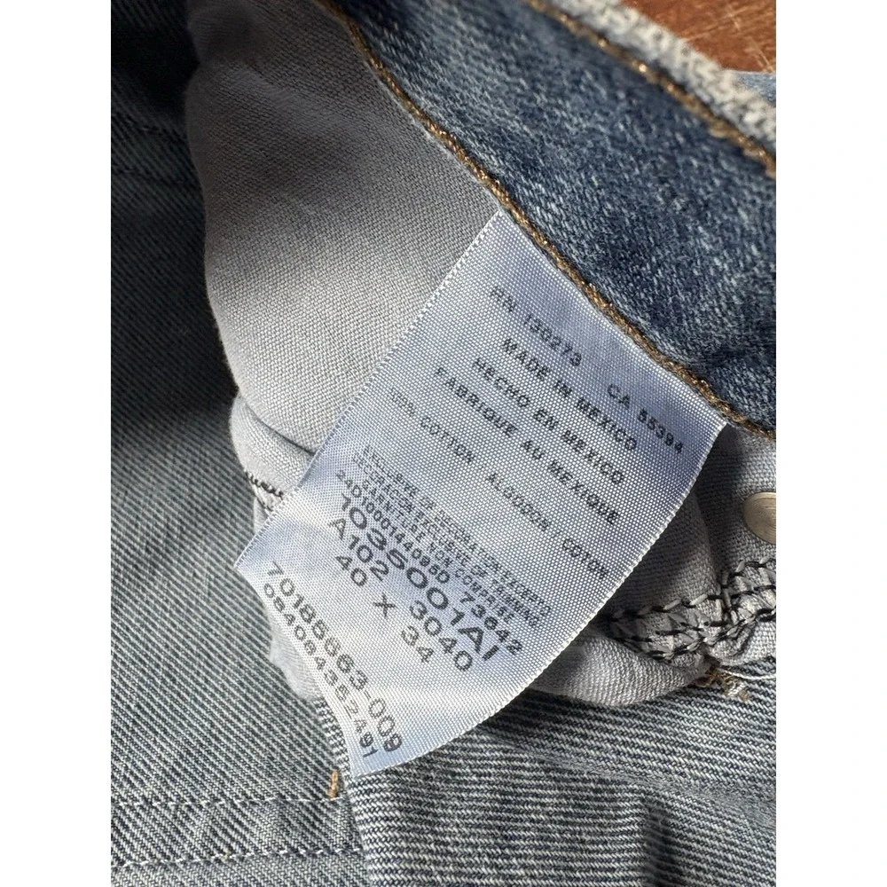Wrangler Rugged Wear‎ Men's Blue Denim Jeans Size 40x34 Straight Leg